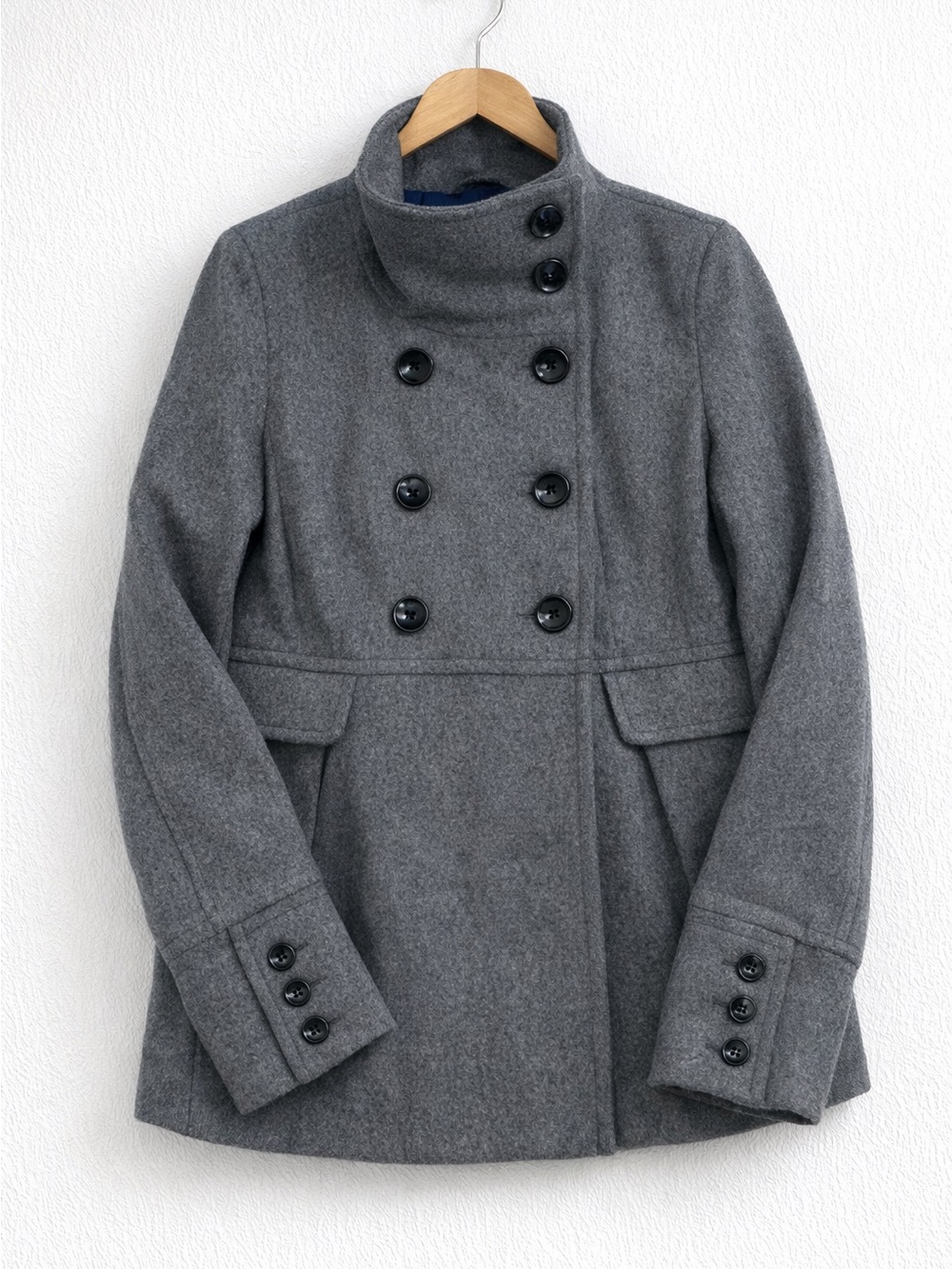 Old Navy Gray Double-Breasted Pea Coat